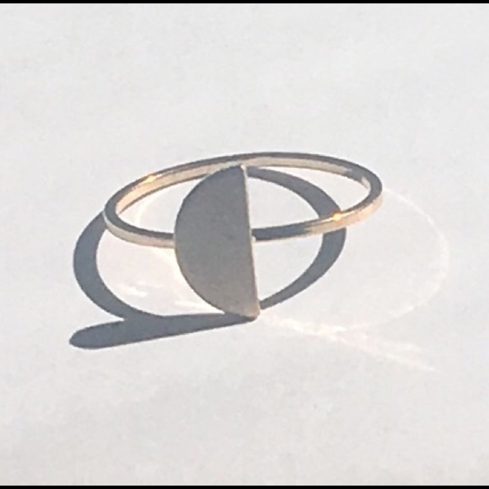 Half Moon Gold Ring